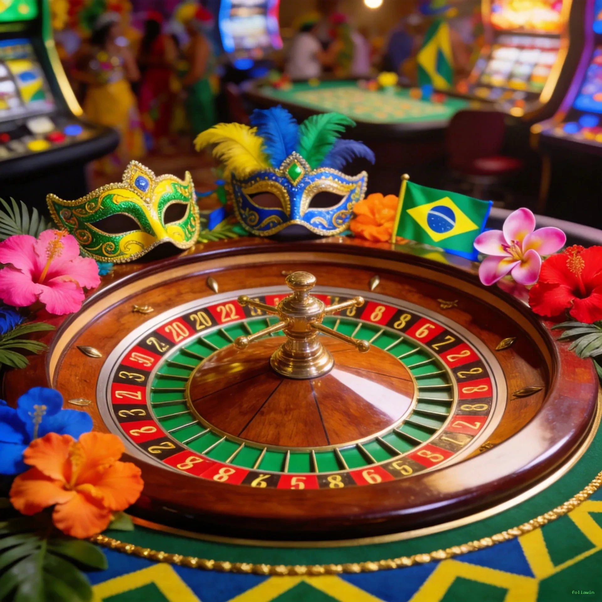 Imagem promocional do cassino online da foliawin mostrando jogos ao vivo